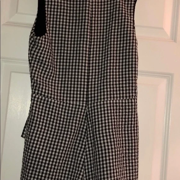 Design Lab Lord & Taylor Black and White Gingham Romper - Picture 3 of 5
